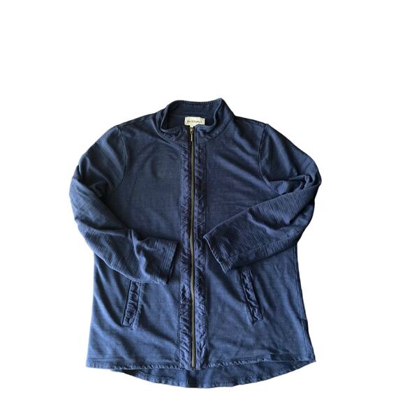 Peck&peck Navy Blue Long Sleeve Zipper Jacket SzL - Picture 6 of 7